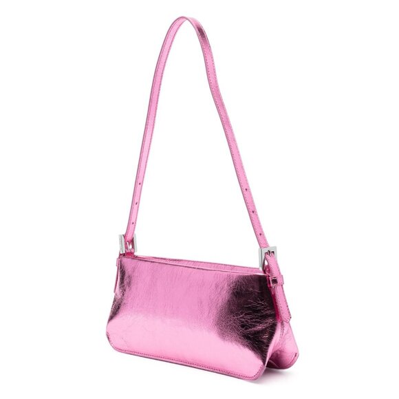 By Far Dulce Metallic Leather Shoulder Bag – Pink - Picture 2 of 9